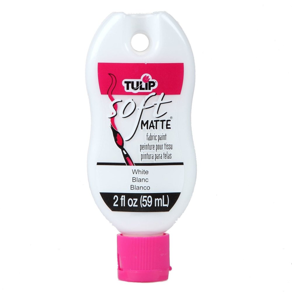 Tulip Matte Brush-On Soft Fabric Paint White 2 fl oz (30990) (OUTLET)