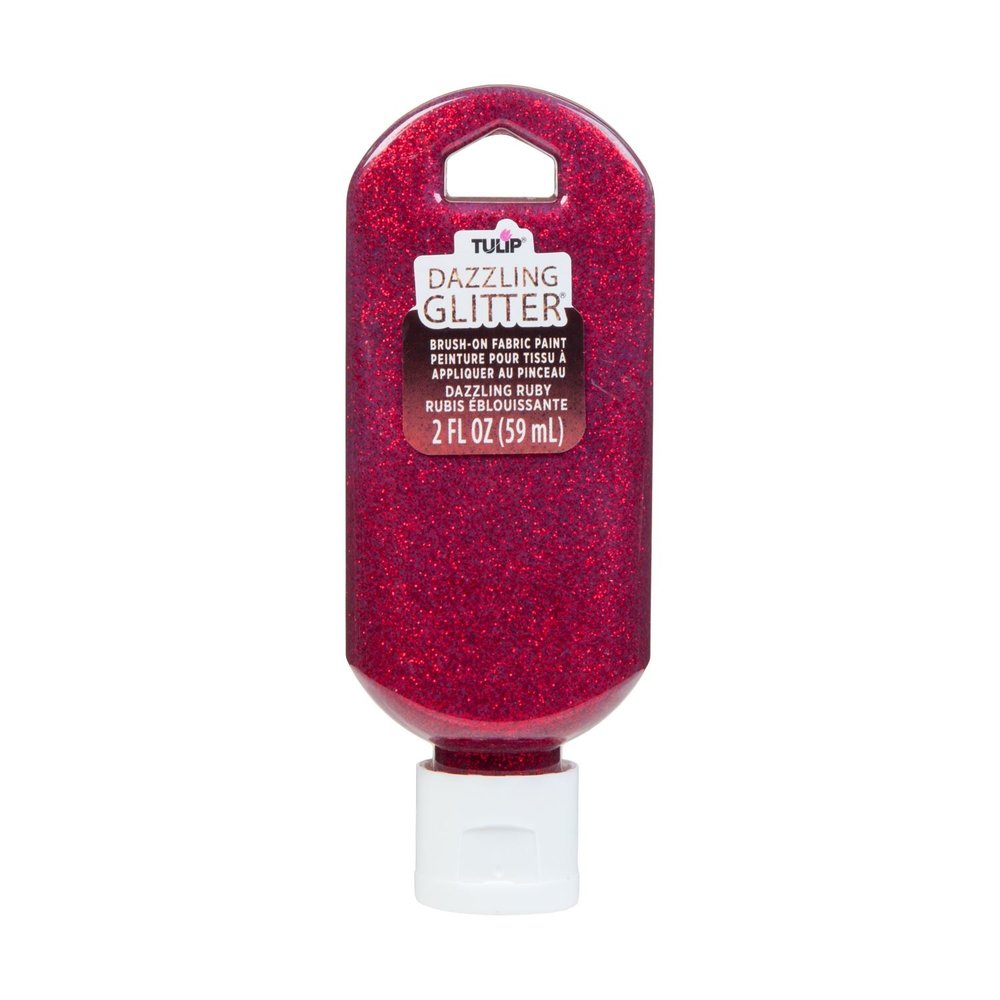Tulip Dazzling Glitter Brush-on Fabric Paint Dazzling Ruby 2 fl oz (40189) (OUTLET) Tulip Dazzling Glitter Brush-on Fabric Paint Dazzling Ruby 2 fl oz (40189) (OUTLET)