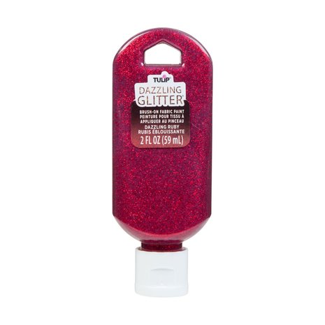 Tulip Dazzling Glitter Brush-on Fabric Paint Dazzling Ruby 2 fl oz (40189) (OUTLET) Tulip Dazzling Glitter Brush-on Fabric Paint Dazzling Ruby 2 fl oz (40189) (OUTLET)