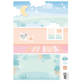 Marianne Design Decoupage A4 Sheet Eline's Baby Backgrounds (AK0090) (DISCONTINUED)
