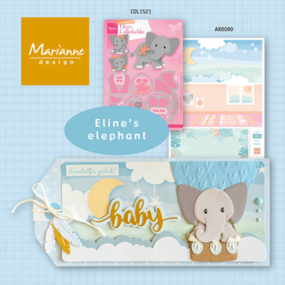 Marianne Design Collectables Dies Eline's Baby Elephant (COL1521) Marianne Design Collectables Dies Eline's Baby Elephant (COL1521)
