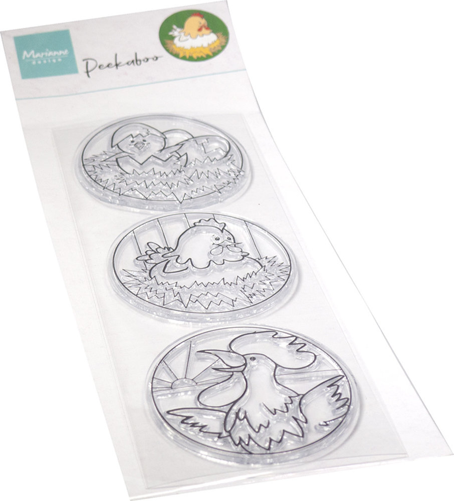 Marianne Design Clear Stamps Hetty's Peek-a-boo Chicken Family (CS1114) (DISCONTINUED)