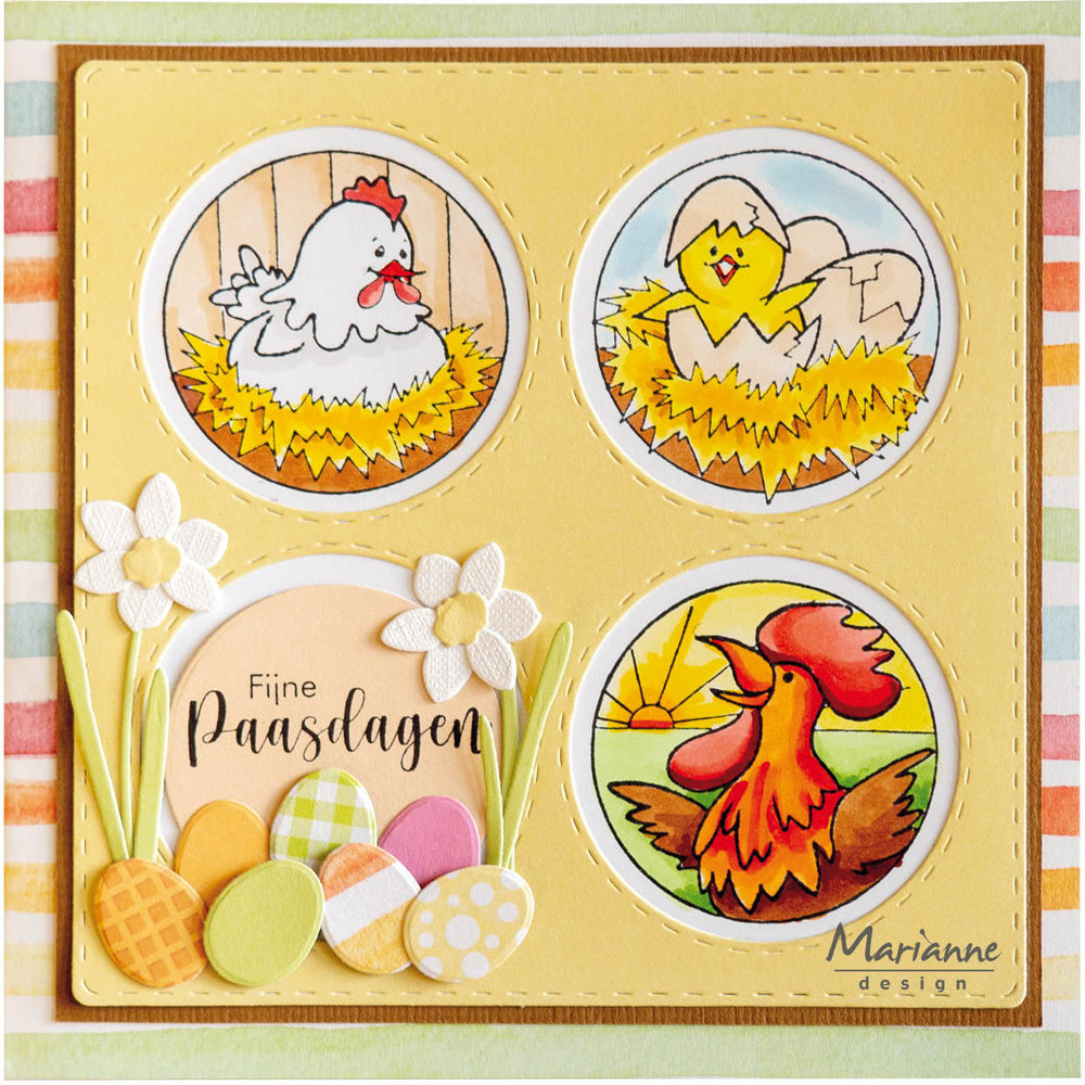 Marianne Design Clear Stamps Hetty's Peek-a-boo Chicken Family (CS1114) (DISCONTINUED)