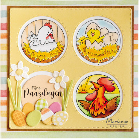 Marianne Design Clear Stamps Hetty's Peek-a-boo Chicken Family (CS1114) (DISCONTINUED)