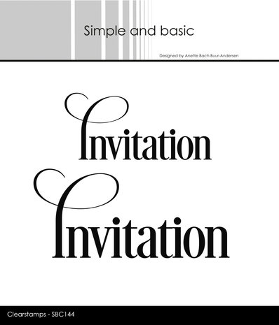 Simple and Basic Invitation Clear Stamps (SBC144) (DISCONTINUED)