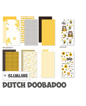 Dutch Doobadoo Crafty Paper Slimline Bee Happy (473.005.019) (DISCONTINUED)