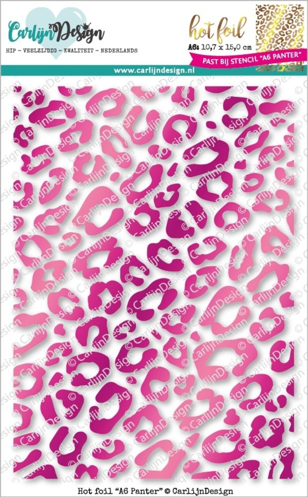 CarlijnDesign Hot Foil Plate A6 Panter (CDHF-0024) (DISCONTINUED)