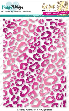 CarlijnDesign Hot Foil Plate A6 Panter (CDHF-0024) (DISCONTINUED)