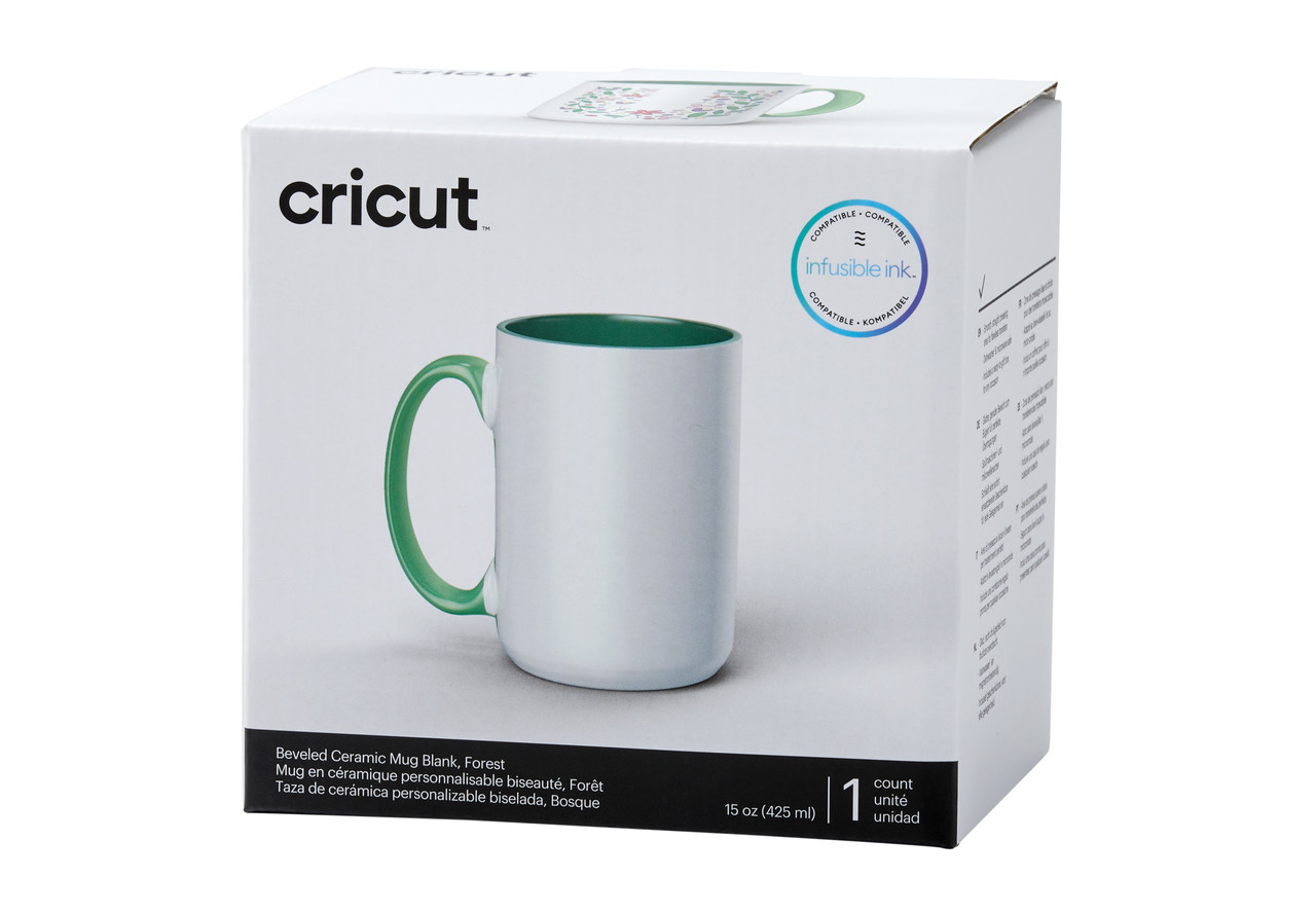 Cricut Beveled Ceramic Mug Blank Forest 440ml (1pcs) (2009395) (DISCONTINUED)