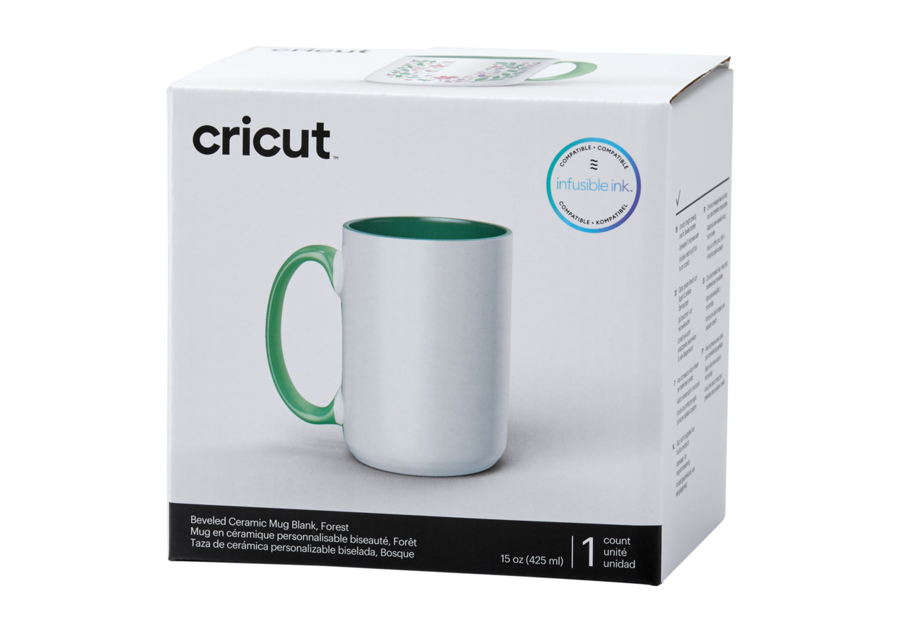 Cricut Beveled Ceramic Mug Blank Forest 440ml (1pcs) (2009395) (DISCONTINUED)