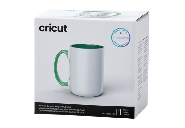 Cricut Beveled Ceramic Mug Blank Forest 440ml (1pcs) (2009395) (DISCONTINUED)