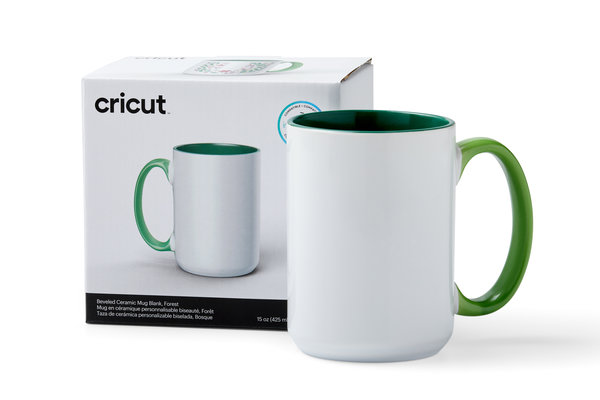 Cricut Beveled Ceramic Mug Blank Forest 440ml (1pcs) (2009395) (DISCONTINUED)