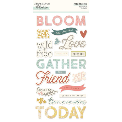 Simple Stories Wildflower Foam Stickers (SIS19522) (DISCONTINUED)
