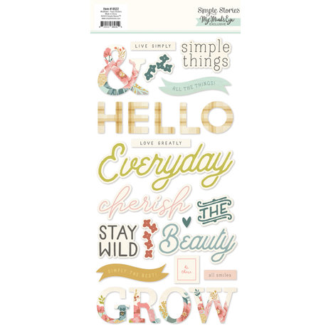 Simple Stories Wildflower Foam Stickers (SIS19522) (DISCONTINUED)