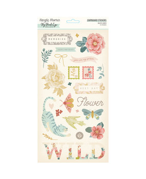 Simple Stories Wildflower Chipboard Stickers (19516) (DISCONTINUED)