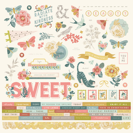 Simple Stories Wildflower Cardstock Stickers (19501) (DISCONTINUED)