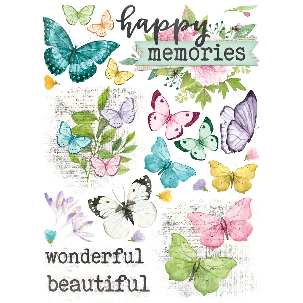 Simple Stories Simple Vintage Life in Bloom Rub-Ons (19737) (DISCONTINUED)