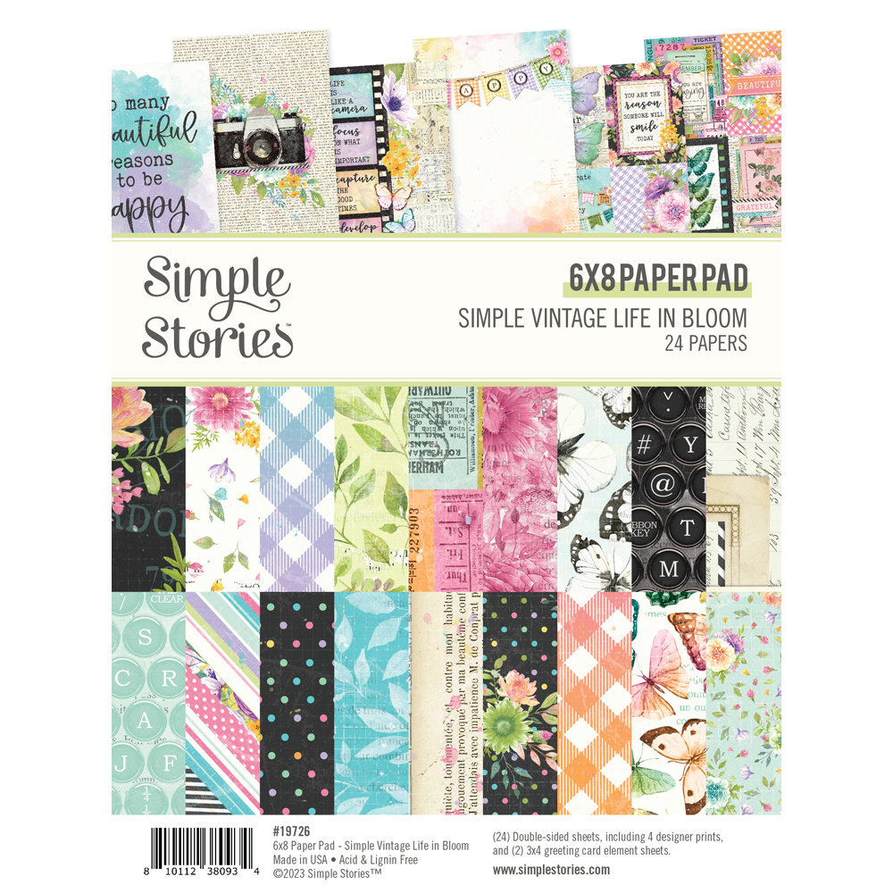 Simple Stories Simple Vintage Life in Bloom 6x8 Inch Paper Pad (19726) (DISCONTINUED)