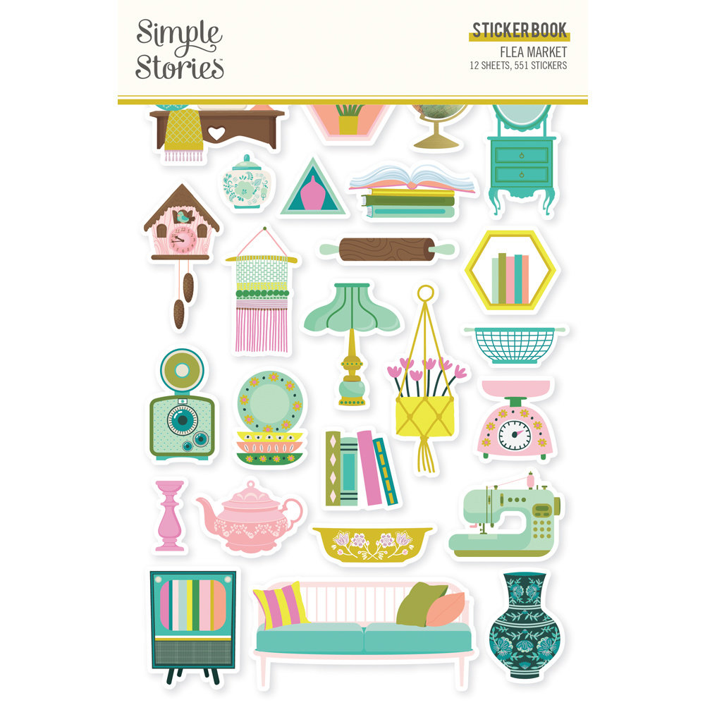 Simple Stories Flea Market Sticker Book (19620) (DISCONTINUED)