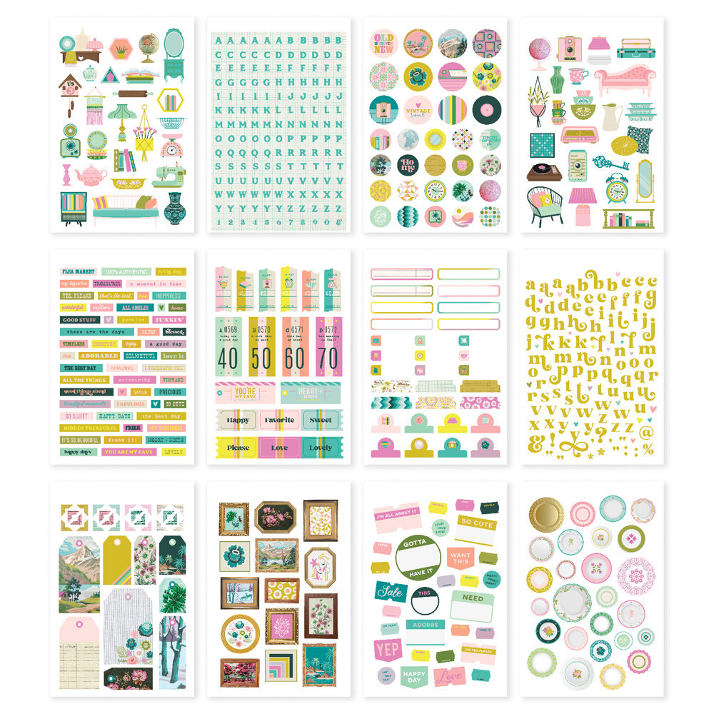 Simple Stories Flea Market Sticker Book (19620) (DISCONTINUED)