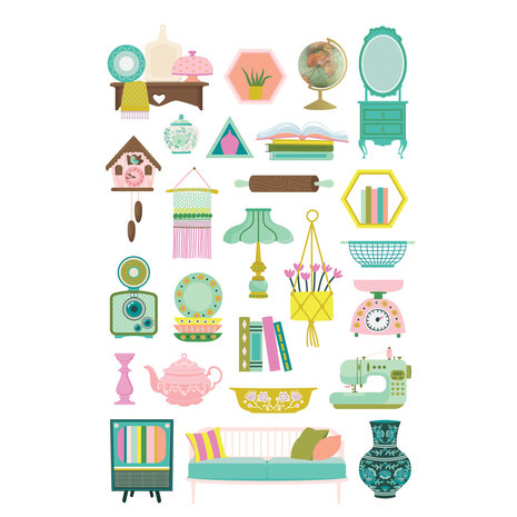 Simple Stories Flea Market Sticker Book (19620) (OUTLET)