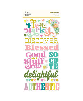 Simple Stories Flea Market Foam Stickers (19622) (OUTLET)