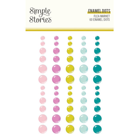 Simple Stories Flea Market Enamel Dots (19624) (DISCONTINUED)