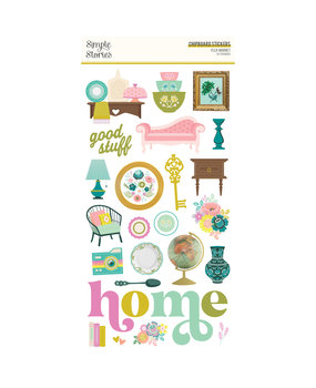 Simple Stories Flea Market Chipboard Stickers (19616) (DISCONTINUED)