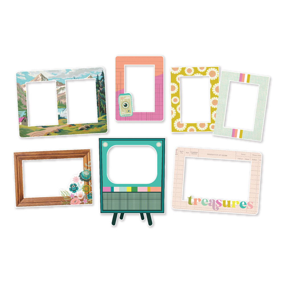 Simple Stories Flea Market Chipboard Frames (19621) (DISCONTINUED)