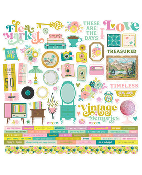 Simple Stories Flea Market Cardstock Stickers (19601) (DISCONTINUED)