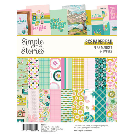 Simple Stories Flea Market 6x8 Inch Paper Pad (19614) (DISCONTINUED)