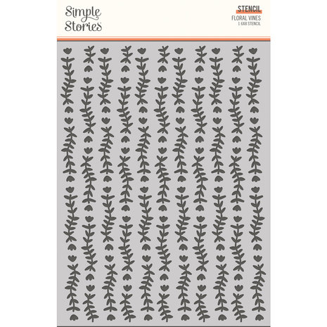 Simple Stories My Story Stencil Floral Vines (19326) (DISCONTINUED)