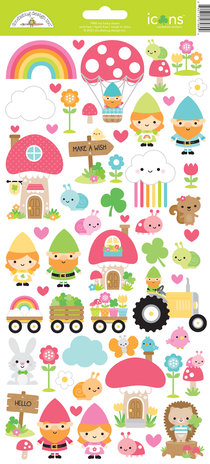 Doodlebug Design Over The Rainbow Icons Stickers (7980) (DISCONTINUED)