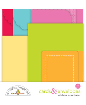 Doodlebug Design Rainbow Assortment Cards & Envelopes (7977) (DISCONTINUED) Doodlebug Design Rainbow Assortment Cards & Envelopes (7977) (DISCONTINUED)