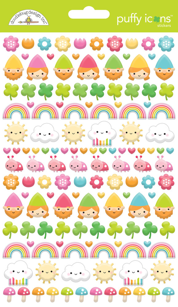 Doodlebug Design Over The Rainbow Puffy Icons Stickers (7968) (DISCONTINUED)