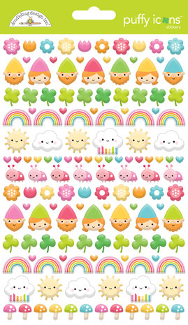 Doodlebug Design Over The Rainbow Puffy Icons Stickers (7968) (DISCONTINUED)