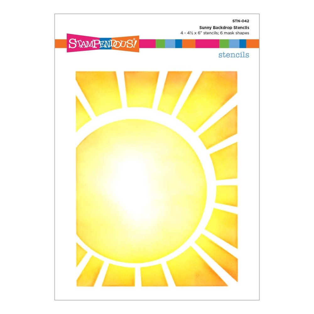 Stampendous Sunny Backdrop Stencils (STN-042) (OUTLET) Stampendous Sunny Backdrop Stencils (STN-042) (OUTLET)