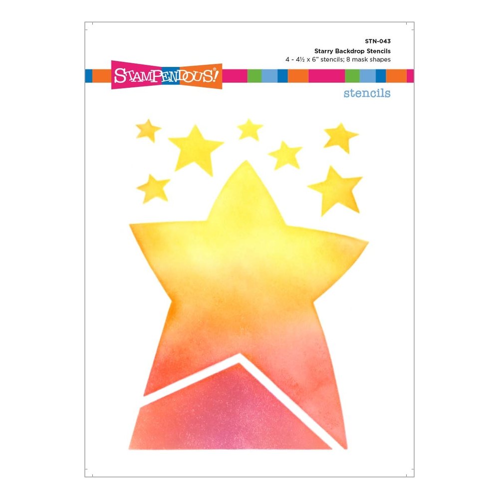 Stampendous Starry Backdrop Stencils (STN-043) (OUTLET) Stampendous Starry Backdrop Stencils (STN-043) (OUTLET)