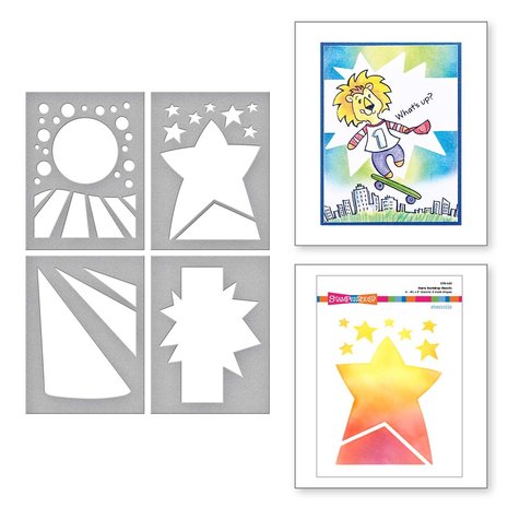 Stampendous Starry Backdrop Stencils (STN-043) (OUTLET) Stampendous Starry Backdrop Stencils (STN-043) (OUTLET)