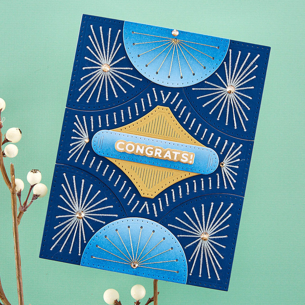 Spellbinders Stitched Fan Cardfront Etched Dies (S5-567) (OUTLET) Spellbinders Stitched Fan Cardfront Etched Dies (S5-567) (OUTLET)