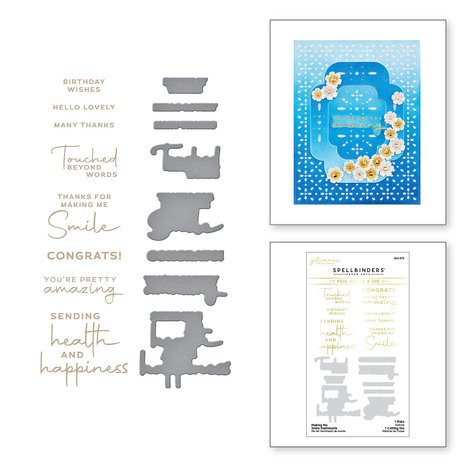 Spellbinders Making Me Smile Sentiments Glimmer Hot Foil Plate & Die Set (GLP-379) (OUTLET) Spellbinders Making Me Smile Sentiments Glimmer Hot Foil Plate & Die Set (GLP-379) (OUTLET)