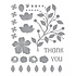 Four Petal Thank You Floral Etched Dies (S4-1276) Four Petal Thank You Floral Etched Dies (S4-1276)