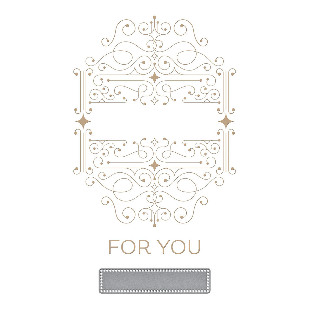 Spellbinders Four Petal Scroll Label Glimmer Hot Foil Plate & Die Set (GLP-370) (OUTLET) Spellbinders Four Petal Scroll Label Glimmer Hot Foil Plate & Die Set (GLP-370) (OUTLET)