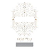 Spellbinders Four Petal Scroll Label Glimmer Hot Foil Plate & Die Set (GLP-370) (OUTLET)