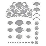 Spellbinders Four Petal Bloom Reflection Etched Dies (S4-1263) (OUTLET)