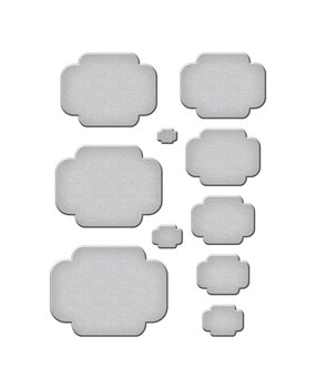 Spellbinders Essential Four Petal Labels Etched Dies (S5-563)