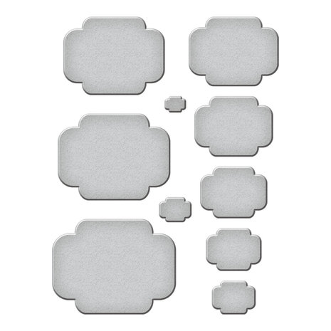 Spellbinders Essential Four Petal Labels Etched Dies (S5-563)