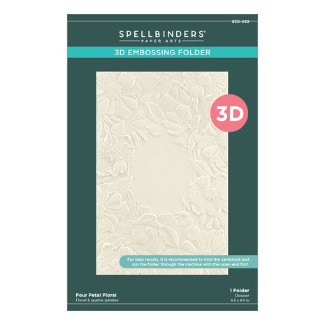 Spellbinders Four Petal Floral 3D Embossing Folder (E3D-053)