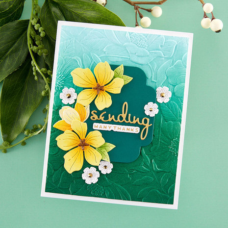 Spellbinders Four Petal Floral 3D Embossing Folder (E3D-053)