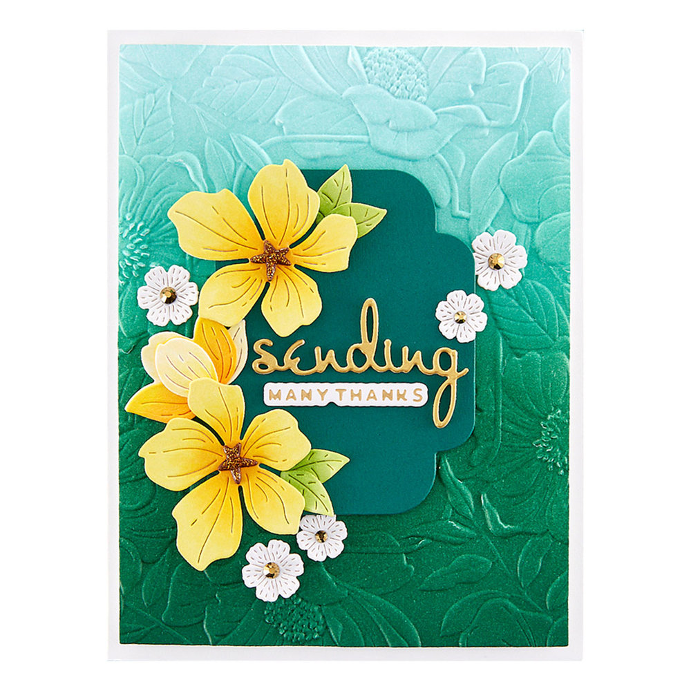 Spellbinders Four Petal Floral 3D Embossing Folder (E3D-053)